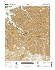 Sandstone Mountain Arkansas Current topographic map, 1:24000 scale, 7.5 X 7.5 Minute, Year 2014
