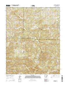 Sandtown Arkansas Current topographic map, 1:24000 scale, 7.5 X 7.5 Minute, Year 2014