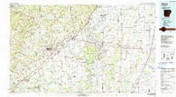 Searcy Arkansas Historical topographic map, 1:100000 scale, 30 X 60 Minute, Year 1986