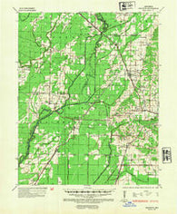 Sedgwick Arkansas Historical topographic map, 1:62500 scale, 15 X 15 Minute, Year 1935