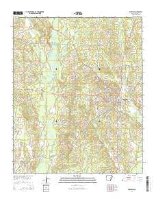 Sheridan Arkansas Current topographic map, 1:24000 scale, 7.5 X 7.5 Minute, Year 2014