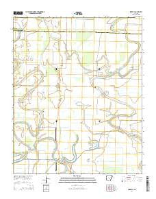 Sherrill Arkansas Current topographic map, 1:24000 scale, 7.5 X 7.5 Minute, Year 2014