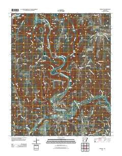 Shirley Arkansas Historical topographic map, 1:24000 scale, 7.5 X 7.5 Minute, Year 2011