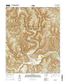 Shirley Arkansas Current topographic map, 1:24000 scale, 7.5 X 7.5 Minute, Year 2014