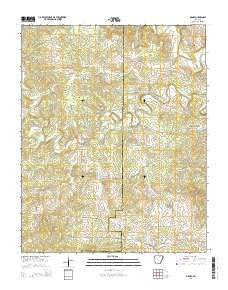 Sidney Arkansas Current topographic map, 1:24000 scale, 7.5 X 7.5 Minute, Year 2014