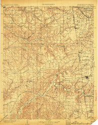 Siloam Springs Oklahoma Historical topographic map, 1:125000 scale, 30 X 30 Minute, Year 1904