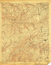Siloam Springs Oklahoma Historical topographic map, 1:125000 scale, 30 X 30 Minute, Year 1904