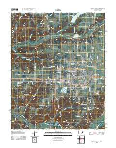 Siloam Springs Arkansas Historical topographic map, 1:24000 scale, 7.5 X 7.5 Minute, Year 2011