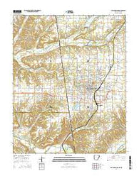 Siloam Springs Arkansas Current topographic map, 1:24000 scale, 7.5 X 7.5 Minute, Year 2014