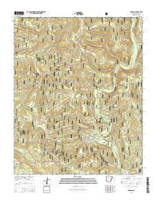 Simpson Arkansas Current topographic map, 1:24000 scale, 7.5 X 7.5 Minute, Year 2014