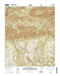 Sims Arkansas Current topographic map, 1:24000 scale, 7.5 X 7.5 Minute, Year 2014