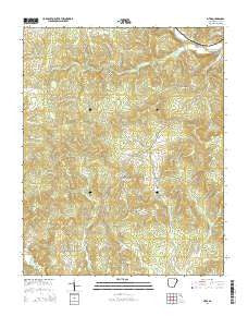 Sitka Arkansas Current topographic map, 1:24000 scale, 7.5 X 7.5 Minute, Year 2014