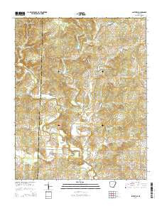Smithville Arkansas Current topographic map, 1:24000 scale, 7.5 X 7.5 Minute, Year 2014