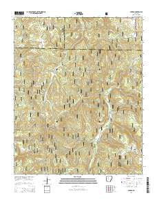 Smyrna Arkansas Current topographic map, 1:24000 scale, 7.5 X 7.5 Minute, Year 2014