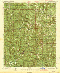 Smyrna Arkansas Historical topographic map, 1:62500 scale, 15 X 15 Minute, Year 1943