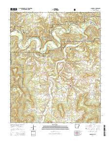 Snowball Arkansas Current topographic map, 1:24000 scale, 7.5 X 7.5 Minute, Year 2014