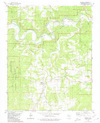 Snowball Arkansas Historical topographic map, 1:24000 scale, 7.5 X 7.5 Minute, Year 1980