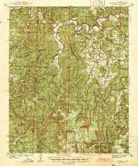 Snowball Arkansas Historical topographic map, 1:62500 scale, 15 X 15 Minute, Year 1942