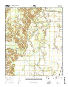 Snyder Arkansas Current topographic map, 1:24000 scale, 7.5 X 7.5 Minute, Year 2014