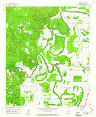 Snyder Arkansas Historical topographic map, 1:24000 scale, 7.5 X 7.5 Minute, Year 1960