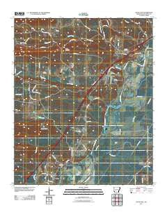 Social Hill Arkansas Historical topographic map, 1:24000 scale, 7.5 X 7.5 Minute, Year 2011