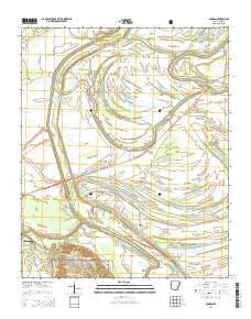 Soudan Arkansas Current topographic map, 1:24000 scale, 7.5 X 7.5 Minute, Year 2014