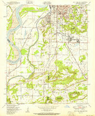 South Fort Smith Arkansas Historical topographic map, 1:24000 scale, 7.5 X 7.5 Minute, Year 1951