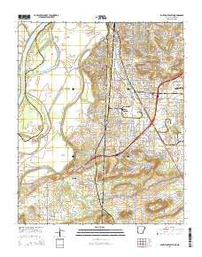 South Fort Smith Arkansas Current topographic map, 1:24000 scale, 7.5 X 7.5 Minute, Year 2014