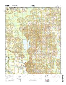 Spring Hill Arkansas Current topographic map, 1:24000 scale, 7.5 X 7.5 Minute, Year 2014
