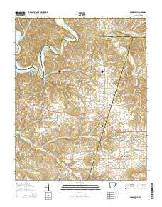 Spring Valley Arkansas Current topographic map, 1:24000 scale, 7.5 X 7.5 Minute, Year 2014