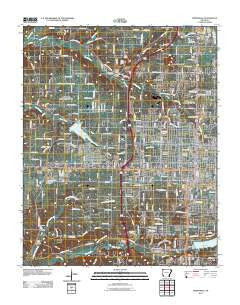 Springdale Arkansas Historical topographic map, 1:24000 scale, 7.5 X 7.5 Minute, Year 2011