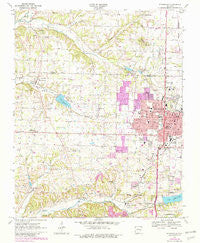 Springdale Arkansas Historical topographic map, 1:24000 scale, 7.5 X 7.5 Minute, Year 1970