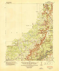 Strawberry Arkansas Historical topographic map, 1:62500 scale, 15 X 15 Minute, Year 1941