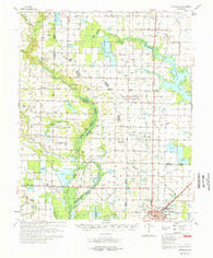 Stuttgart Arkansas Historical topographic map, 1:62500 scale, 15 X 15 Minute, Year 1971
