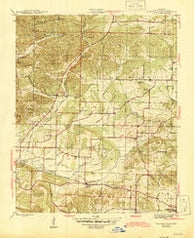 Sulphur Rock Arkansas Historical topographic map, 1:31680 scale, 7.5 X 7.5 Minute, Year 1943