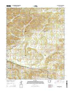 Sulphur Rock Arkansas Current topographic map, 1:24000 scale, 7.5 X 7.5 Minute, Year 2014