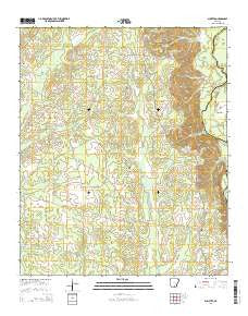 Sumpter Arkansas Current topographic map, 1:24000 scale, 7.5 X 7.5 Minute, Year 2014