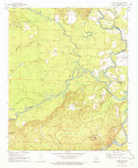 Tates Bluff Arkansas Historical topographic map, 1:24000 scale, 7.5 X 7.5 Minute, Year 1971