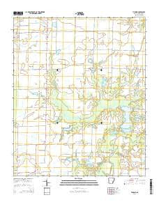 Tichnor Arkansas Current topographic map, 1:24000 scale, 7.5 X 7.5 Minute, Year 2014