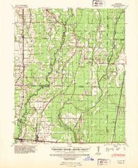 Tilton Arkansas Historical topographic map, 1:62500 scale, 15 X 15 Minute, Year 1940