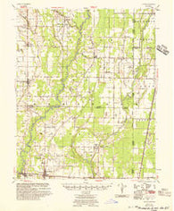 Tilton Arkansas Historical topographic map, 1:62500 scale, 15 X 15 Minute, Year 1956