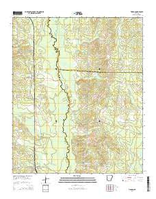 Tinsman Arkansas Current topographic map, 1:24000 scale, 7.5 X 7.5 Minute, Year 2014