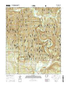 Treat Arkansas Current topographic map, 1:24000 scale, 7.5 X 7.5 Minute, Year 2014