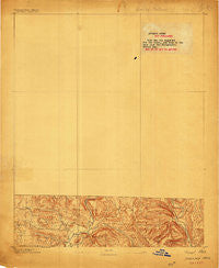 Treat Arkansas Historical topographic map, 1:62500 scale, 15 X 15 Minute, Year 1889
