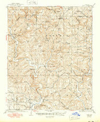 Treat Arkansas Historical topographic map, 1:62500 scale, 15 X 15 Minute, Year 1934