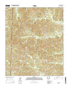 Troy Arkansas Current topographic map, 1:24000 scale, 7.5 X 7.5 Minute, Year 2014