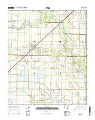 Ulm Arkansas Current topographic map, 1:24000 scale, 7.5 X 7.5 Minute, Year 2014