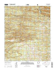 Umpire Arkansas Current topographic map, 1:24000 scale, 7.5 X 7.5 Minute, Year 2014