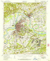 Van Buren Arkansas Historical topographic map, 1:62500 scale, 15 X 15 Minute, Year 1947