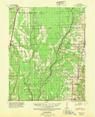 Vanndale Arkansas Historical topographic map, 1:62500 scale, 15 X 15 Minute, Year 1939
